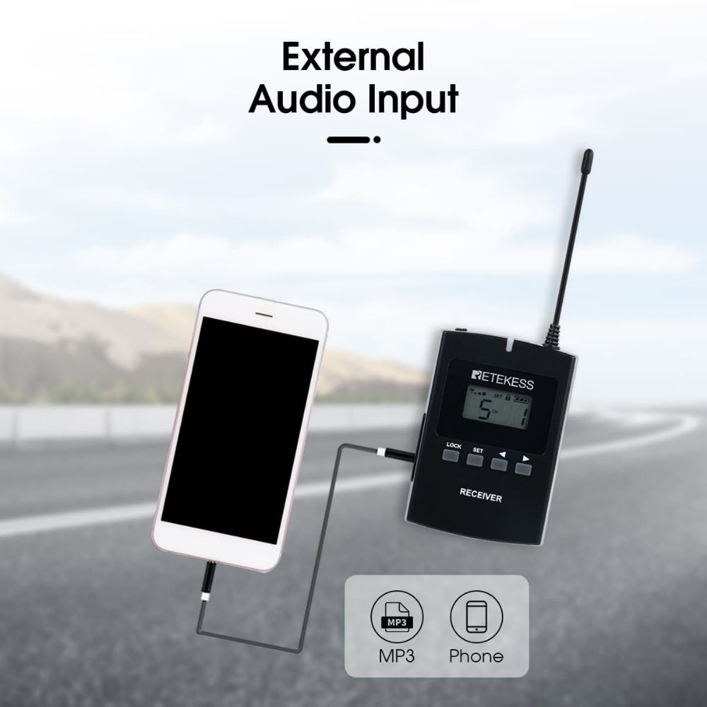 Retekess Stage Audio System-Wireless Transmitter and Receiver