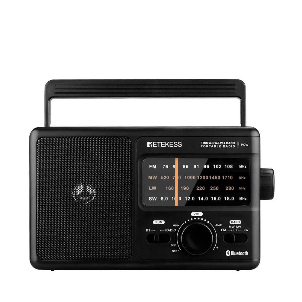 Retekess TR626 Длинноволновая AM / FM / SW / LW 4-диапазонное радио с Bluetooth для пожилых людей