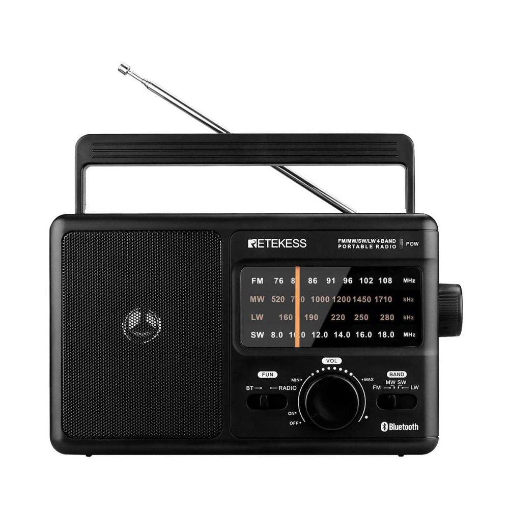 Retekess TR626 Длинноволновая AM / FM / SW / LW 4-диапазонное радио с Bluetooth для пожилых людей