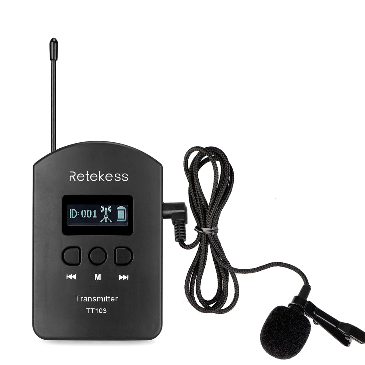 Retekess TT103 UHF беспроводной аудио портативный передатчик 740-790 МГц  USB зарядка для системы гидов Устный