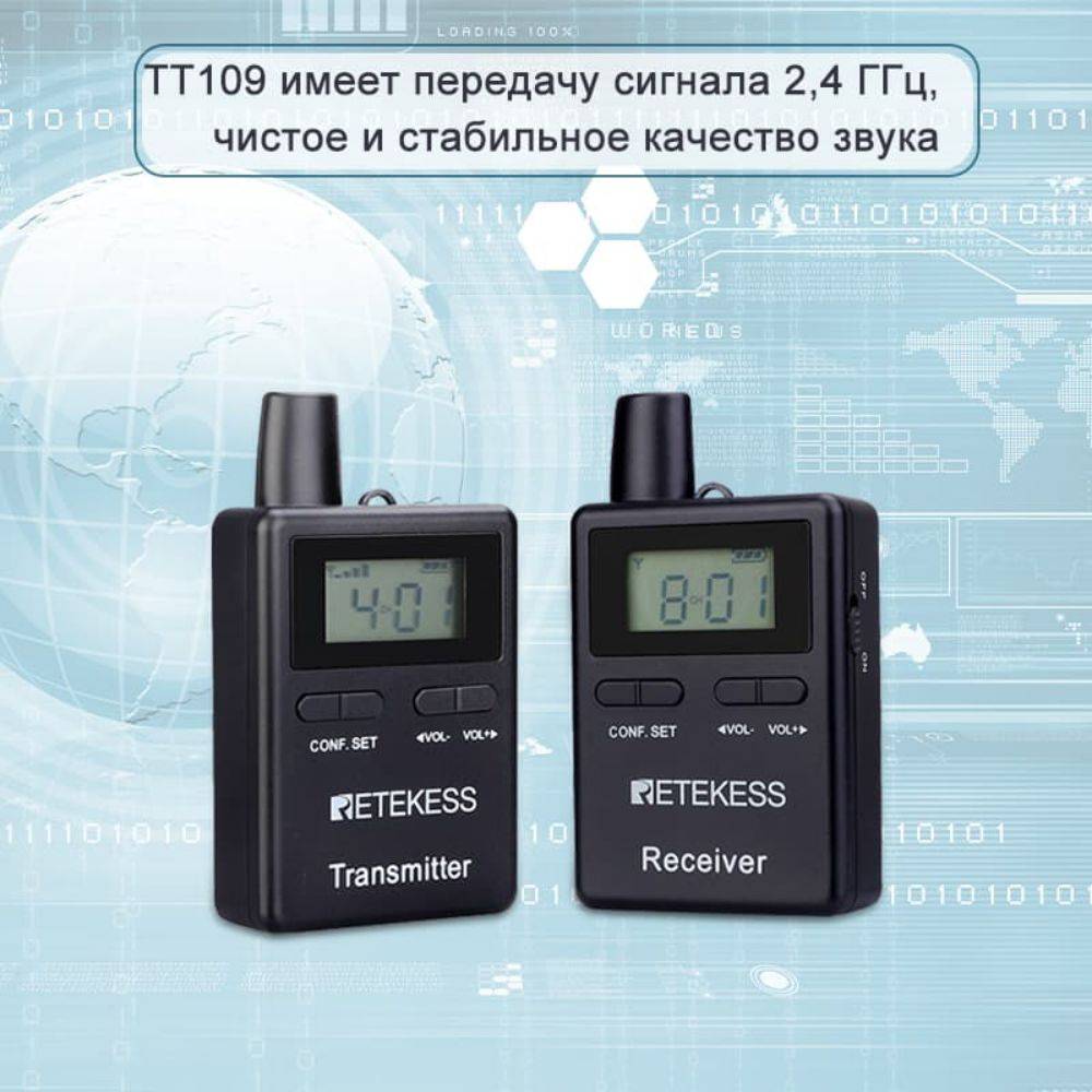 Retekess TT109 2,4 ГГц 50-канальная беспроводная система гидов для системы церковного перевода Путешествие в музей Завод Обучение Для экскурсии по заводу