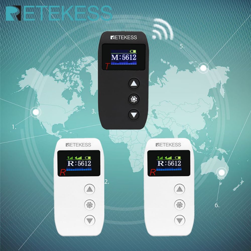 Retekess TT110 2.4G Система аудиогида Аудиооборудование для перевода для международных конференций Обучение в музее церковных учителей Для экскурсии по заводу