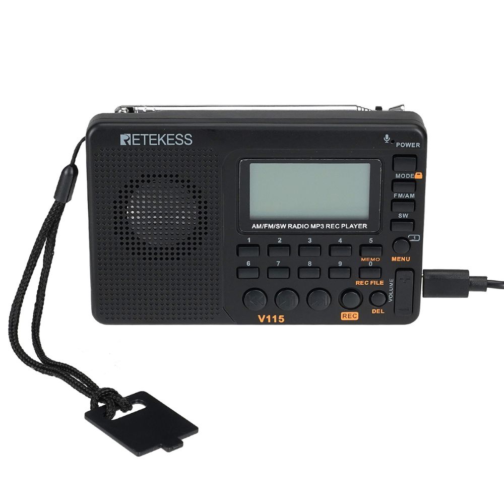 Портативное AM FM-радио Retekess V115 с коротковолновым MP3-плеером