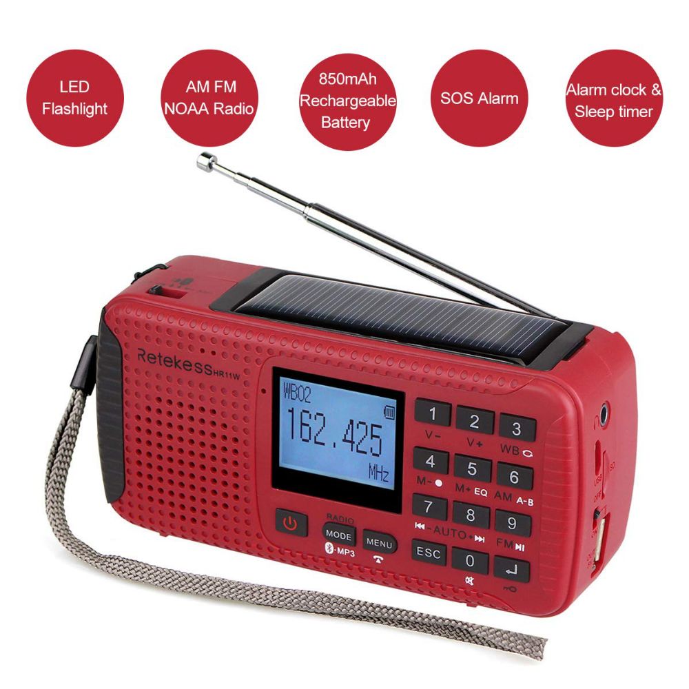 Retekess HR11W Bluetooth AM FM-радио с поддержкой NOAA