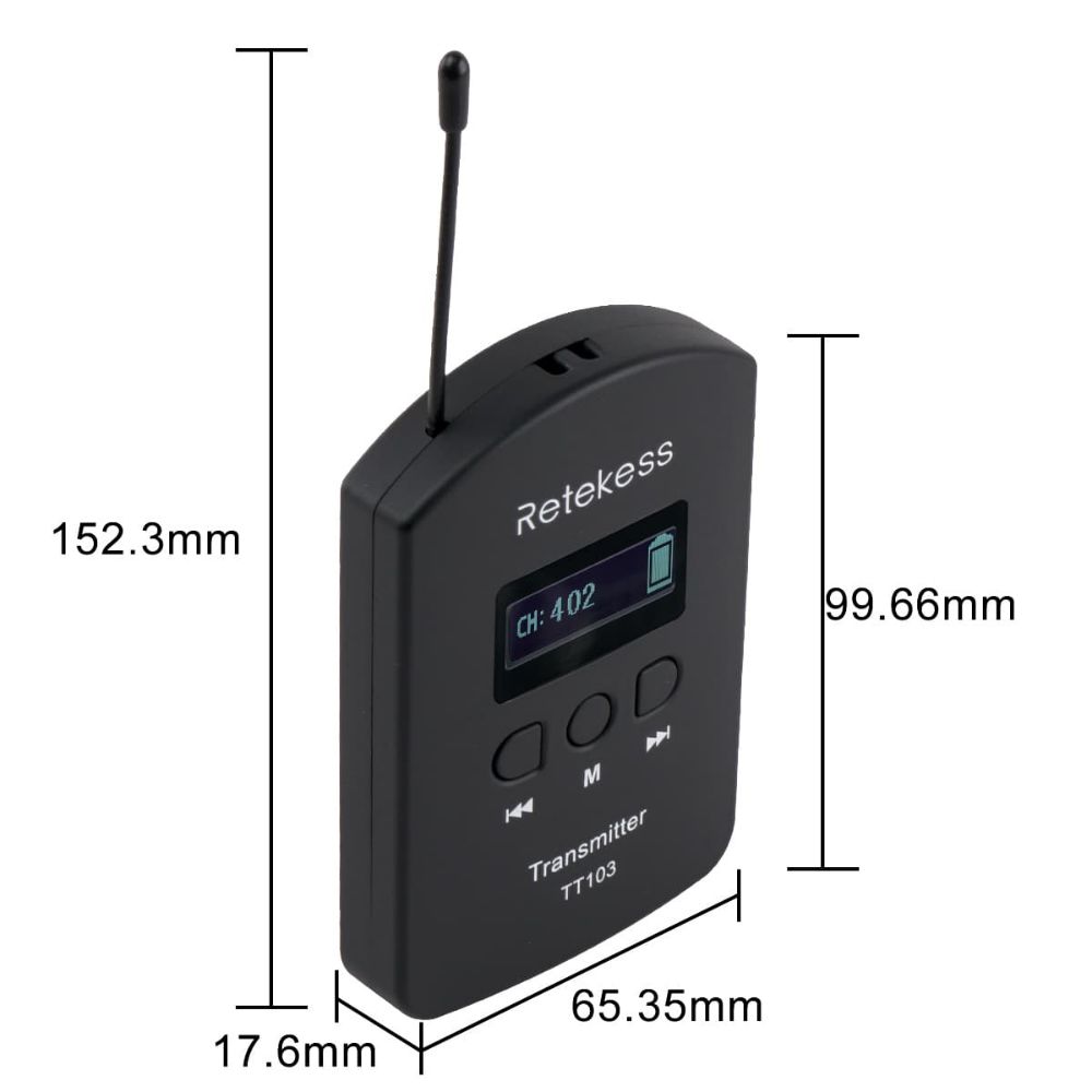 Retekess TT103 2 передатчика+30 приёмников+сумка Чёрч-система перевода для вспомогательного прослушивания Для экскурсии по заводу