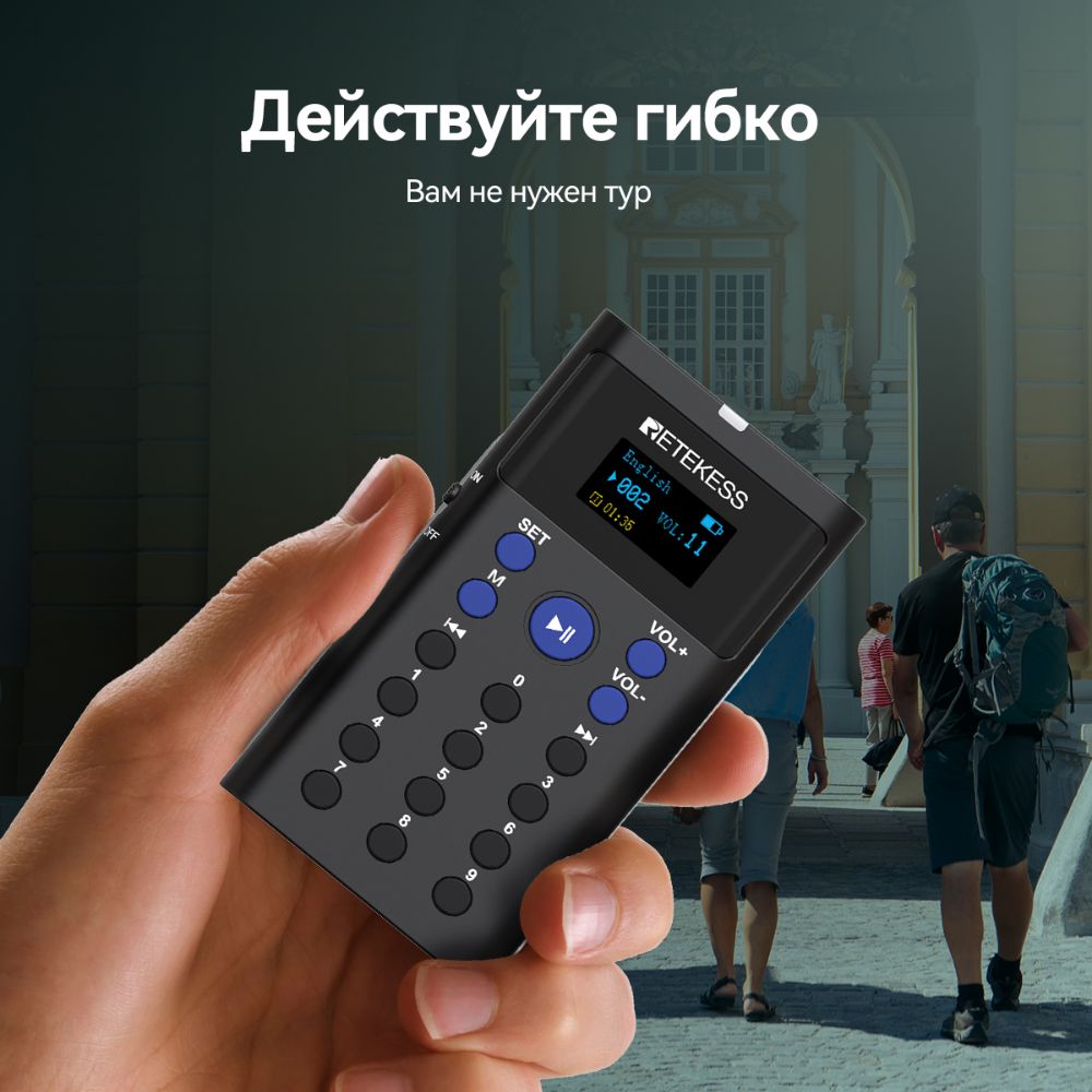 Retekess TT128 система самостоятельных аудиогиды для туристических достопримечательностей, музеев и выставочных залов