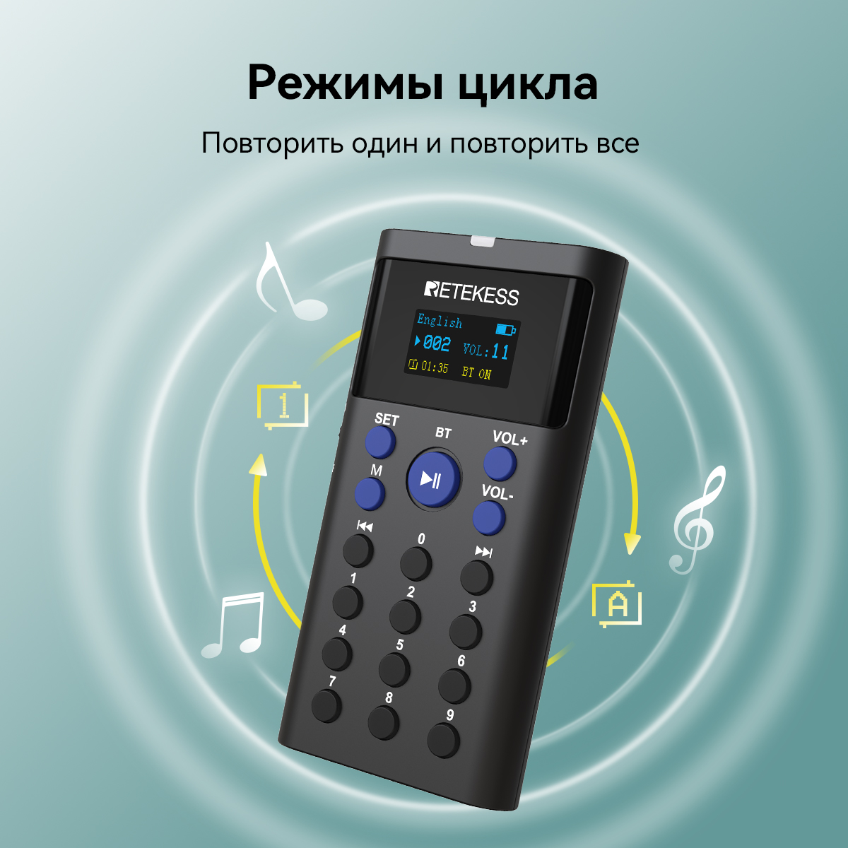 Система самоуправляемого гида Retekess TT128 Bluetooth с 45-портовой зарядной базой подходит для туристических достопримечательностей, музеев и выставочных залов.