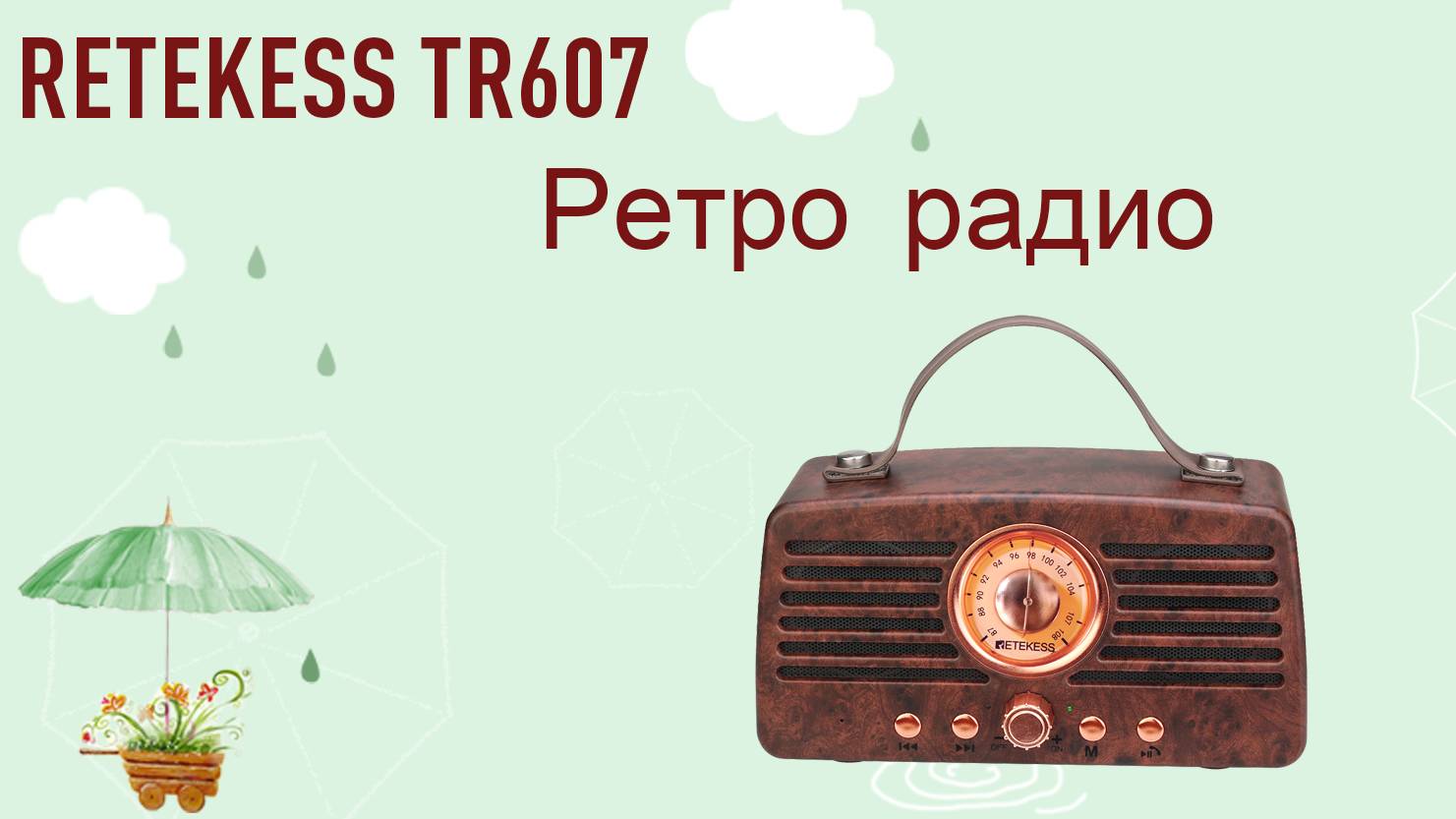 Шикарная радио-bluetooth-колонка RETEKESS TR607